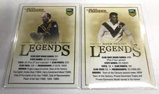 2014 NRL TRADERS TRADING CARD CASE CARD LEGEND CARD SET(2)-W. LEWIS+ N. PROVAN