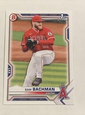 2021 Bowman Draft Sam Bachman 1st Bowman #BD-196 Los Angeles Angels Prospect