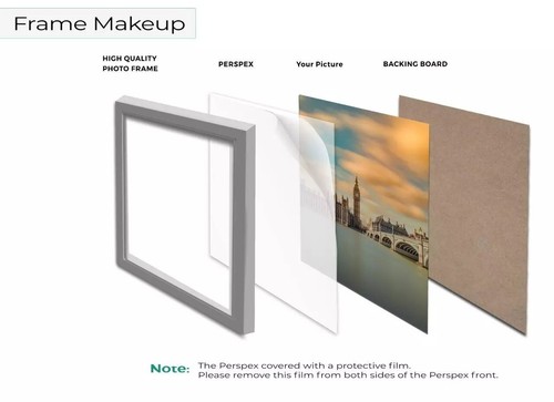 Black Photo Frames A1 A2 A3 A4 A5 White Walnut Oak Poster Modern 30mm WholeSale - Picture 6 of 19