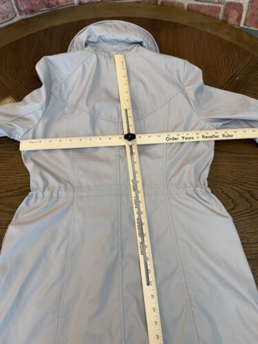 Authentic Guess Hooded Trench Zip Up Lined Coat Large - Picture 16 of 20