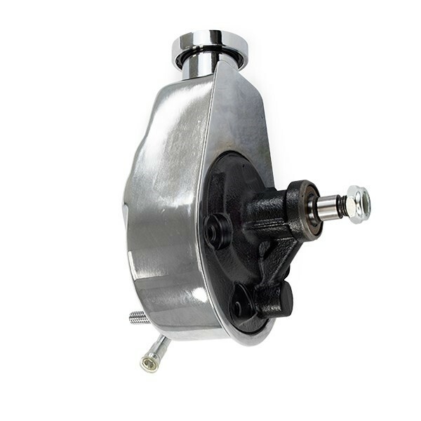 BBC SBC Chevy Chrome Saginaw Style Power Steering Pump W/ Double Groove Pulley E - Foto 6