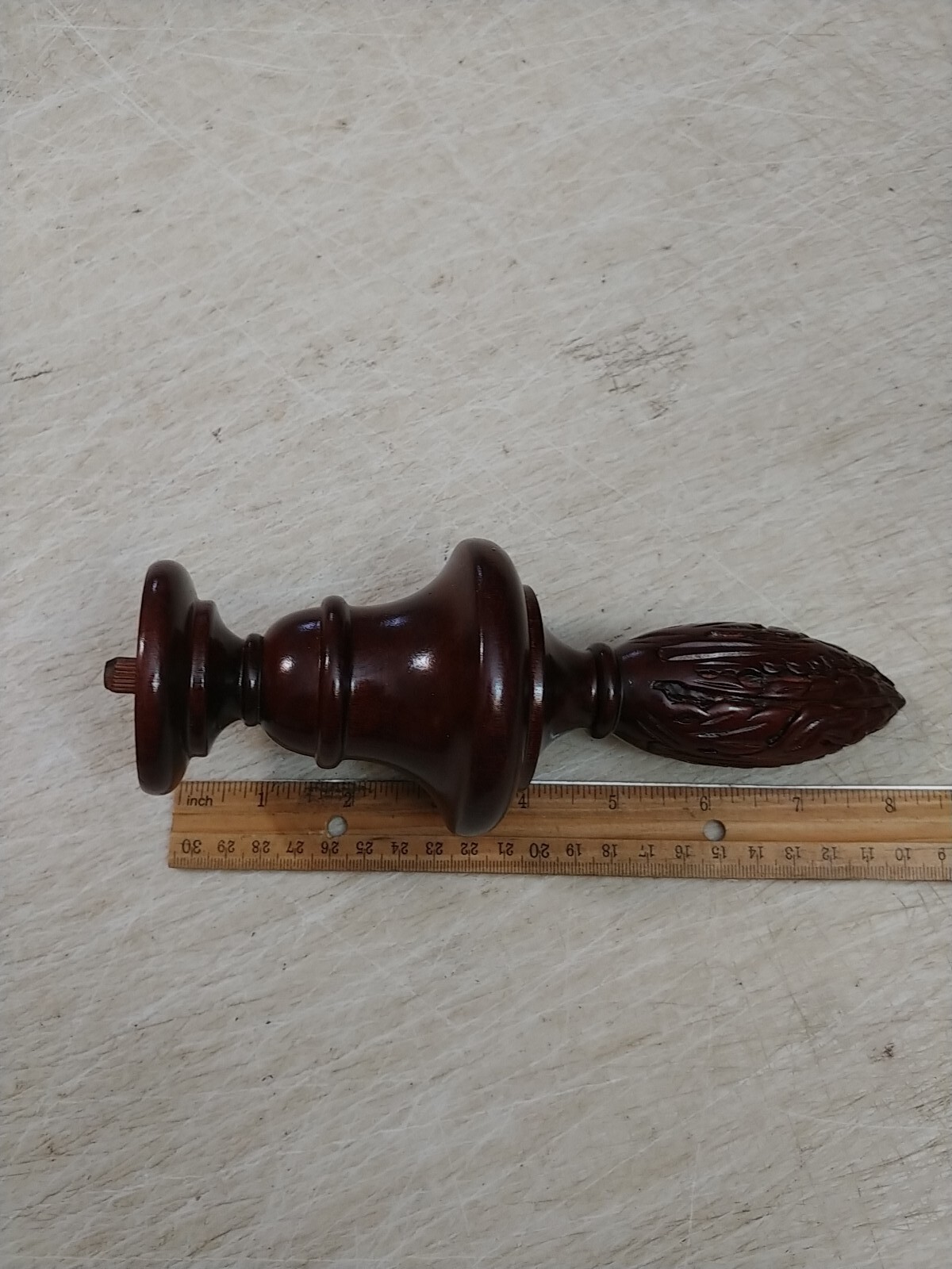 H0WARD MILLER TREND ERA GRANDFATHER CLOCK / FURNITURE WOODEN FINIAL