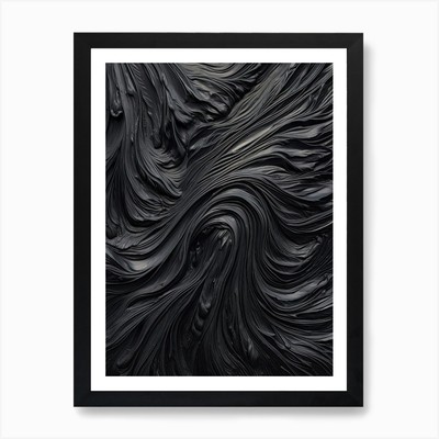 Schwarz Kunst Strukturiert 2 Kunstdruck Gerahmt Wandbild Poster Leinwanddruck Bild