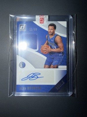 2018-19 Panini Donruss Jalen Brunson Rookie Patch RC Auto Jersey 11/99 RPA NYK
