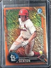 Denton, Bryce - 2016 Bowman Chrome Prospect - Orange Shimmer