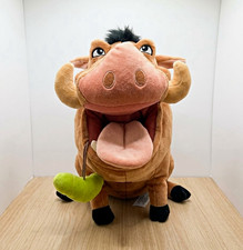 Disney Store The Lion King Pumbaa Plush Open Mouth Eating Grub Bug Stufed Animal