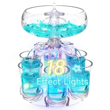Shot Dispenser Set with 6 Glasses & 18 Lights, Cocktail & Bar Drink Accessories
