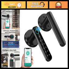 Smart Fingerprint Door Lock - Biometric Keyless Entry Knob with Passcode Keypad