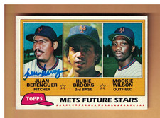 Juan Berenguer AUTOGRAPHED 1981 TOPPS BASEBALL ROOKIE CARD SIGNED NEW YORK METS. rookie card picture