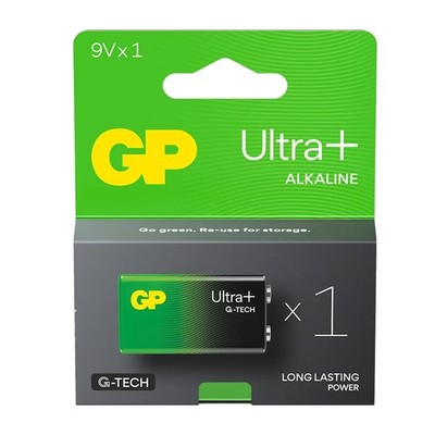 4891199216442 ALKALINE BATTERY 6LR61 9V GP ULTRA+ 1PCS. GP Battery