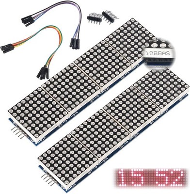 MAX7219 32x8 Dot Matrix Module 4 in 1 LED Display Arduino Raspberry Color: Red
