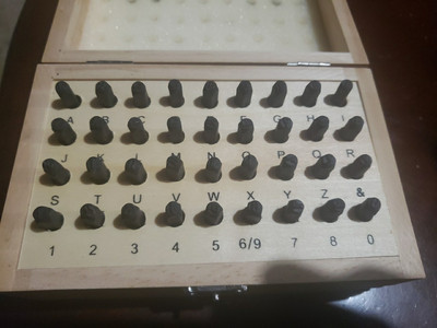 Letter Alphabet Number Stamp Punch Kit Metal Wood Emboss Hobby 36 