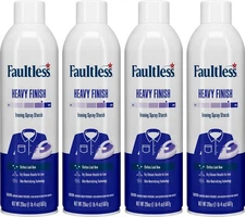 Laundry Starch Spray, Faultless Heavy 1.4 Pound (Pack of 4), White, Purple 