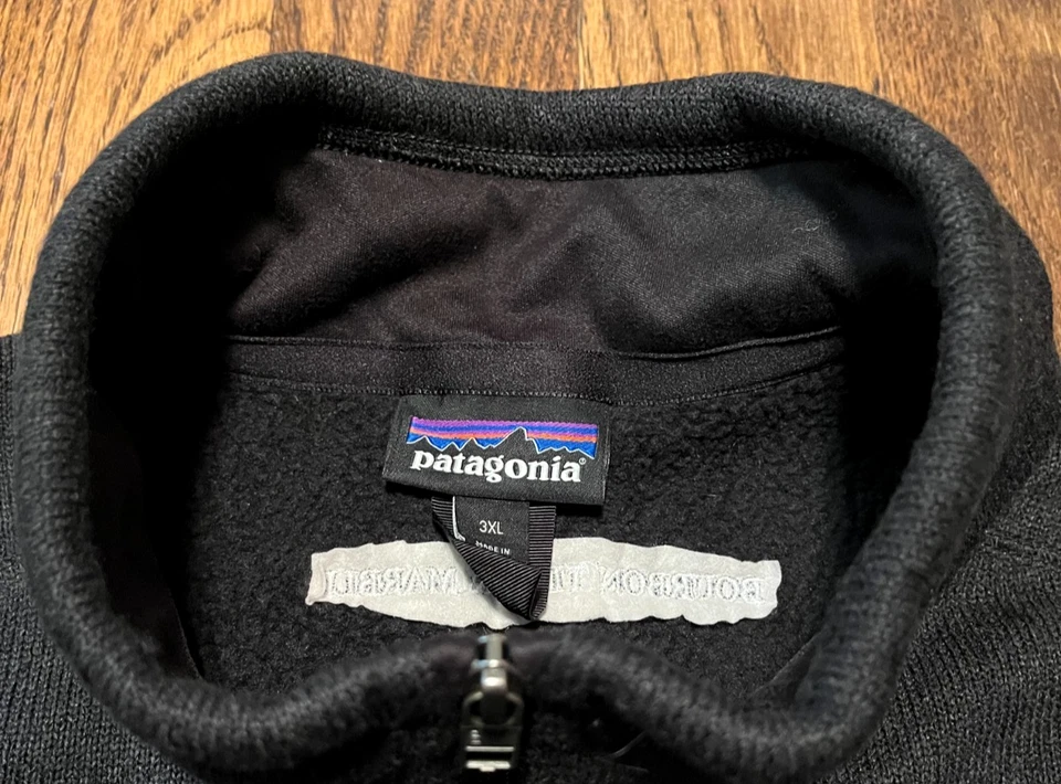 Chaleco Suéter Patagonia Better Para Hombres 3XL Cremallera Completa Negro Usado en Excelente Condición Foto 4 de 4