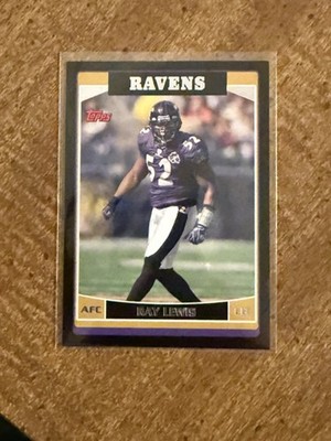 2006 Topps Ray Lewis Black /51 Ravens HOF Rare