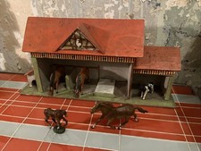 Bauernhof Erzgebirge Holz 5x Massetiere Lineol? Holzspielzeug Volkskunst