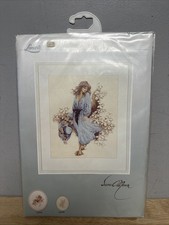 Lanarte Counted Cross Stitch Kit Girl In Blue by Sara Moon 33501 Linen