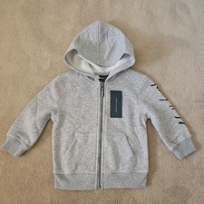 Tommy Hilfiger Unisex Jacket Full Zip Hoodie Color Gray Long Sleeve Size 2T NWT