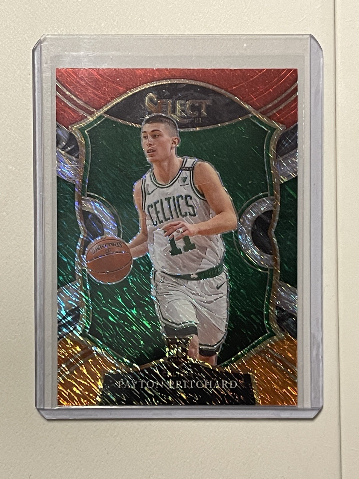 2020-21 Select Payton Pritchard RC Red White Orange Shimmer Concourse #86