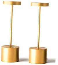 2 Pack Cordless Table Lamp Rechargeable, 5000mAh Battery Operated 2Pack Gold