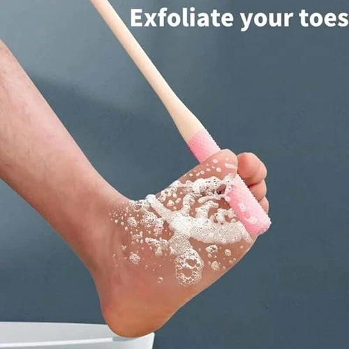Toe Gap Cleaning Brush, Foot Scrubber in Shower, Long Handle Silicone Foot Brush - Picture 5 of 17