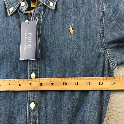 New Ralph Lauren Belted Cotton Denim Shirtdress size 12 - Picture 5 of 12