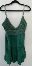 Shein Emerald Green Mini Dress Lace Tie Back Large