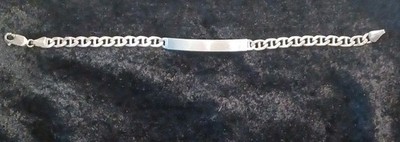 ID Armband STERLINGSILBER 925 Italien 12,92 Gramm 8'' lang