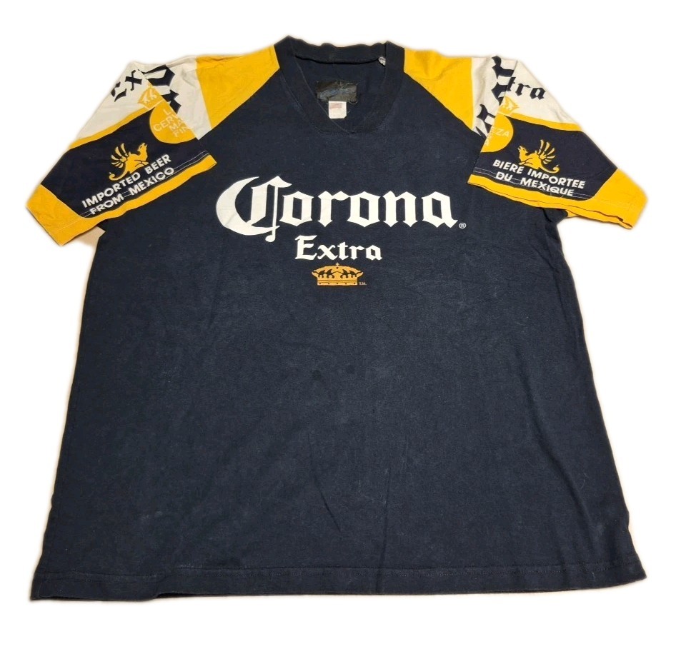 VTG Corona Shirt Mens XL Graphic Print Beer Calhoun Sportswear 90s