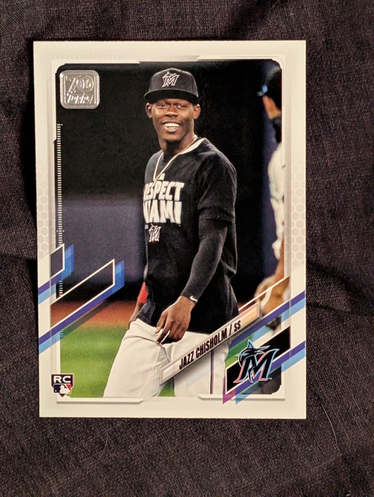 2021 Topps Series Two Jazz Chisholm #538 Rookie Card Photo Variation SP