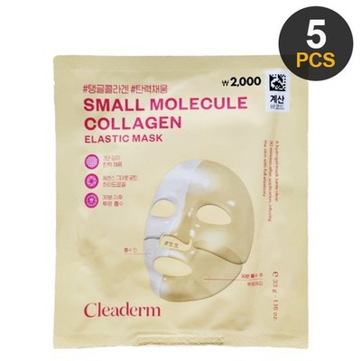 CLEADERM Small Molecule Collagen Elastic Mask 33g x 5pcs K-Beauty