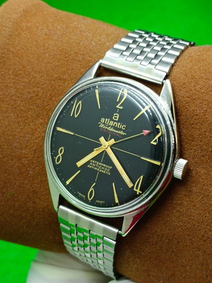 #ad vintage Atlantic Worldmaster Original watch 21 Jewels Mechanical Manual $285.00