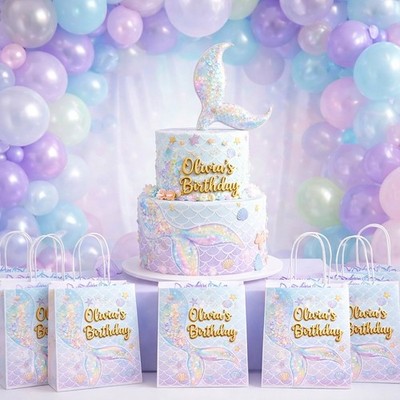 Kleine personalisierte Meerjungfrau Geschenktüten - Partytüten - einzeln verkauft