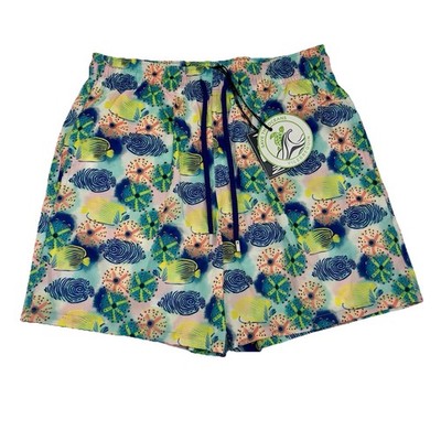 Vilebrequin Herren Badeshorts Mahina Seeigel und Fische Packable Style MAHH2J34