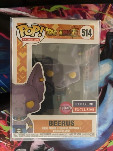 Funko Pop! Vinyl: Dragon Ball - Beerus - (Flocked) - Funimation (Exclusive) #514