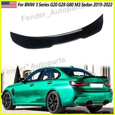 FOR 2019-2025 BMW G20 330i M340i M3 G80 GLOSSY BLACK PSM STYLE TRUNK SPOILER NEW