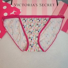 Y2K Victoria's Secret Signature Cotton Colorful String Bikini Panty Size Lg