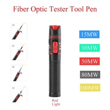 Rechargeable Fiber Tester Tool Kit 15mW/80mW SC/FC/ST Red Light Power Meter