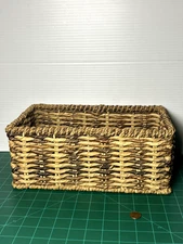 Rustic Handmade Wicker Basket 7” inches x 12” inches x 5” inches