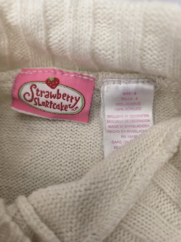 Strawberry Shortcake 2006 Girls Sleeveless Cardigan Vest Sweater Size 6 Vtg - Picture 5 of 15