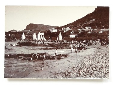 Kalk Bay Kap Kolonie Südafrika Fischerboote Strand Menge um 1900 Foto