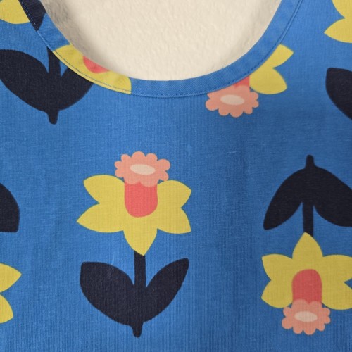 Hanna Andersson Size 110 5T Daffodil Floral Skater Dress Cotton Girls Pocket - Picture 3 of 8