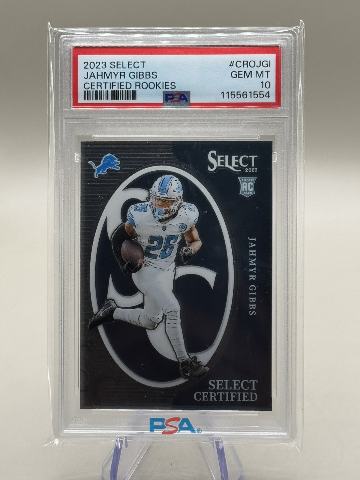 Jahmyr Gibbs Panini Select Certified Rookies #CROJGI Base
