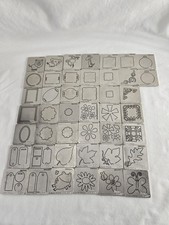 Lot of 44 Cuttlebug Provo Craft Metal Die Plates Mixed Lot 2x2