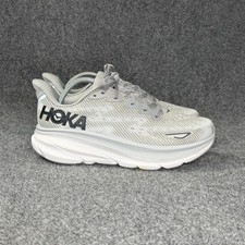 Hoka Clifton 9 Running Shoes Men's 9 Grey Athletic Run Training Sneakers