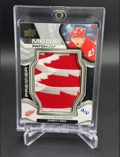 2022-23 UD Premier Lucas Raymond Mega Patch Chest Logo /21 Red Wings NHL