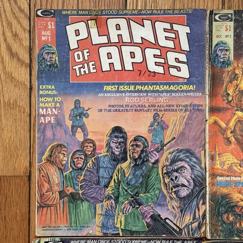 VINTAGE 1970s POTA Planet of the Apes Curtis Magazines #1-3 #5-20 19 Issue Lot - Picture 2 of 24