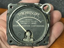 Vintage Eclipse Aviation Corporation Synchroscope Aircraft Gauge