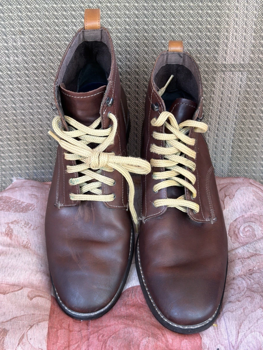 Cole Haan Grand OS Grandsprint Leather Boots Mens 7 Brown C13629 Canvas Cole Haan Grand.Os Brown Boots for Men for sale | eBay main image 4