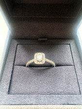 Vera Wang LOVE 18ct White Gold Round Diamond Halo Engagement Ring Size P